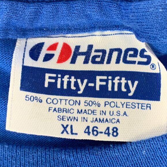 Vintage Soltex Polymer Corporation T Shirt Mens X-Large Deer Park Texas 90s Blue - Picture 11 of 12